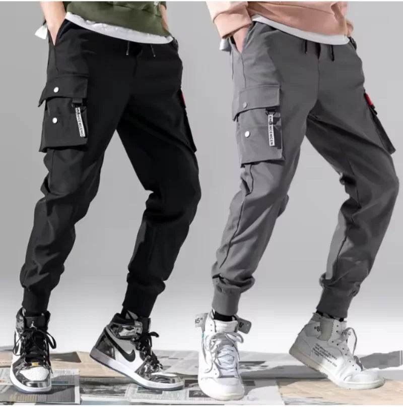 Pantalon jogging homme – Ample, multi-poches, cordon de serrage, streetwear, fitness et plein air