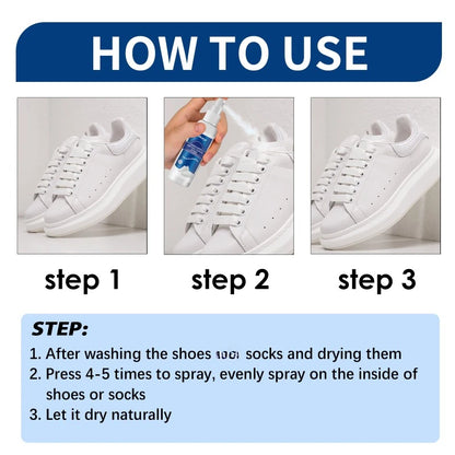 Spray déodorant antibactérien 60ml – Anti-odeur pour chaussettes et chaussures