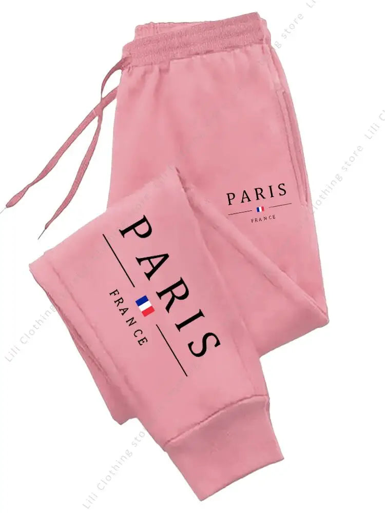 Pantalon survêtement femme – Nouvelle collection 2025 Paris, automne-hiver, polaire, style décontracté et sport
