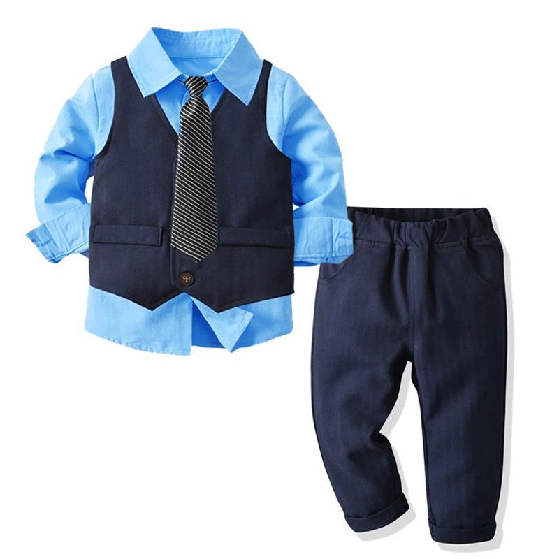 Vêtements enfants – Costume garçon mariage, blazer cravate, fête, uniforme scolaire, 1-9T