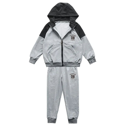 Survêtement enfant garçon – Ensemble 2 pièces capuche + pantalon élastique Smile  4‑14 ans