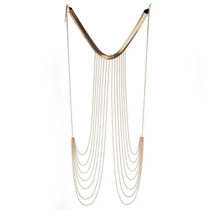 Collier long en alliage avec pompon pour femme – mode sexy JO Présidence .