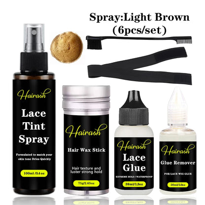 Kit complet perruque dentelle colle spray cire dissolvant fusion