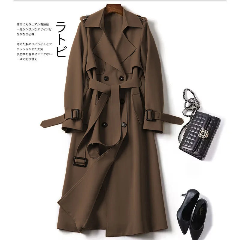 Trench-Coat Femme – Manteau Long Ample Automne/Hiver