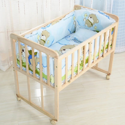 Parure de lit bébé garçon/fille 6 pièces – Ensemble literie luxe avec matelas, oreiller, 4 pare-chocs