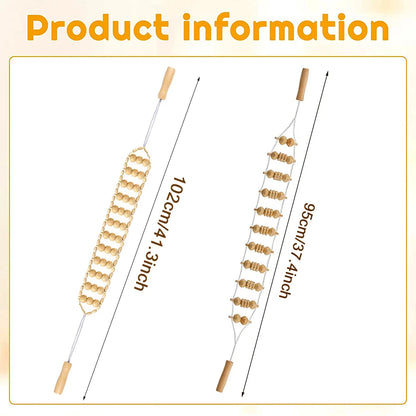 Rouleau de Massage Bois – Soulagement Musculaire, Sculpture du Corps .