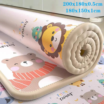 Tapis de jeu bébé 1 cm épaisseur – Mousse EPE non toxique – Tapis pliable sécurisé pour rampe, gym et activités – Tapis enfant confortable et durable