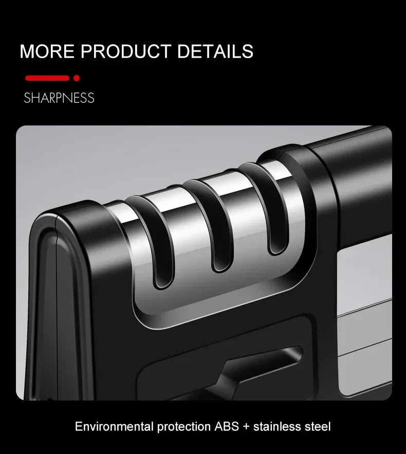 Affûteur manuel professionnel 3 étapes – carbure de tungstène & diamant, style japonais, couteaux/ciseaux de cuisine