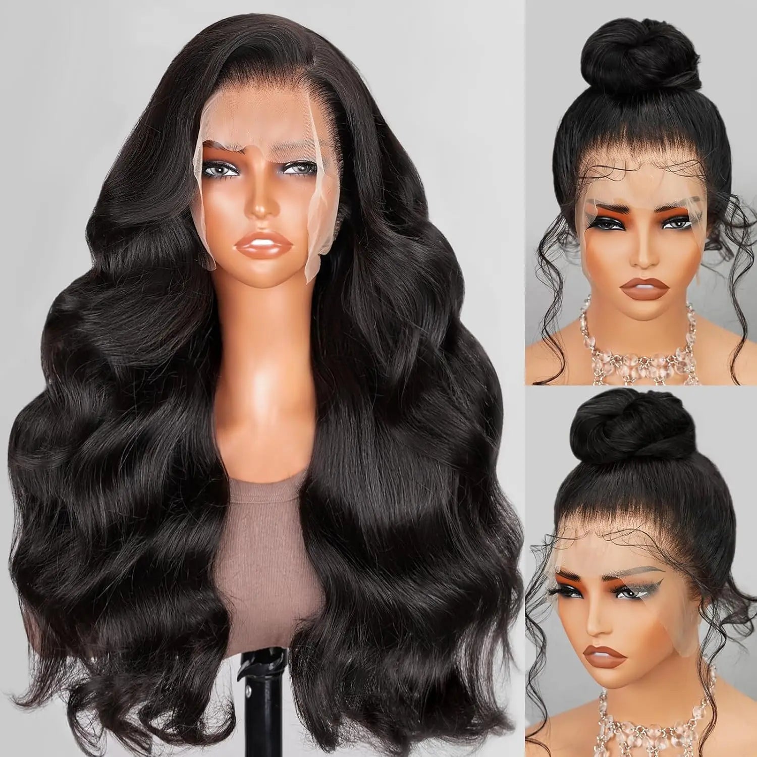 Perruque 360 Lace Body Wave Cheveux Humains Sans Colle