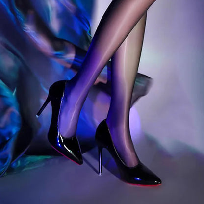 Escarpins femme cuir souple talons hauts fond rouge mariage , fête.