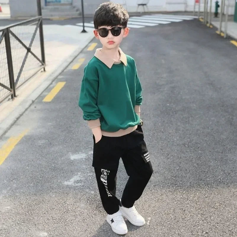 Ensemble jogging enfant – Vêtements de sport ado 6-14 ans, sweat capuche + pantalon