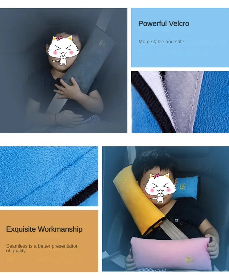 Housse de ceinture de sécurité enfant – épaulière mignonne en peluche pour voiture