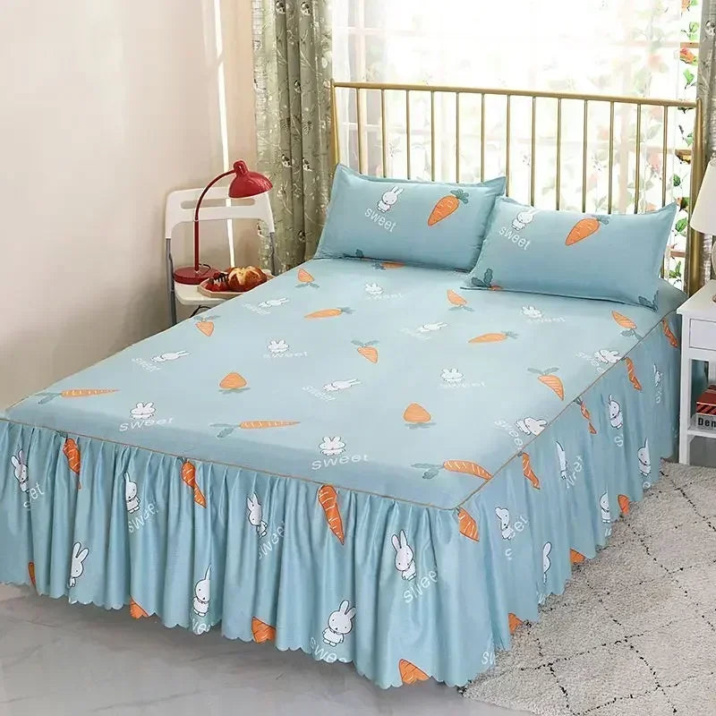 Ensemble de literie 3PCS à fleurs – Draps et housse douce, tailles King/Queen