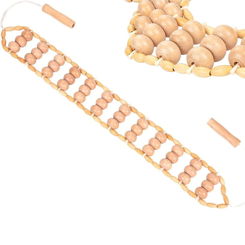 Rouleau de Massage Bois – Soulagement Musculaire, Sculpture du Corps .