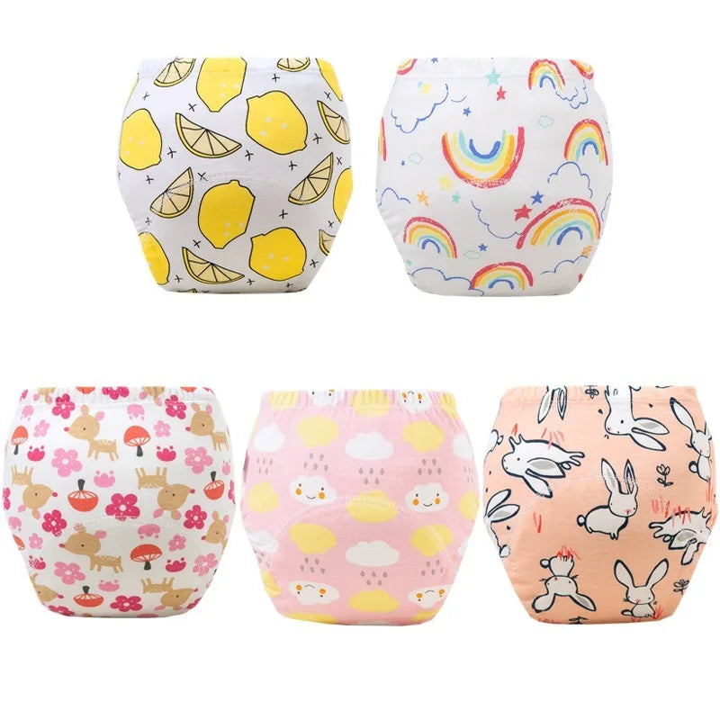 Pantalon d'entraînement bébé coton imperméable – 6 couches absorbantes – Lavable et réutilisable – Culotte apprentissage confortable et écologique
