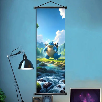 Pokémon Squirtle, Wartortle, Blastoise – Scènes dynamiques, impressions vives, détails audacieux – Pour fans de type Eau Power