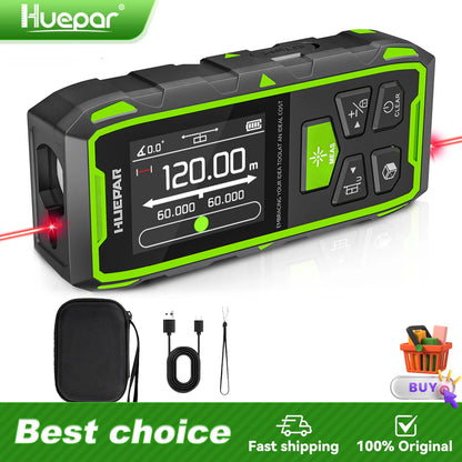 Double télémètre laser 120/200m – numérique, faisceau rouge, angle, écran LCD