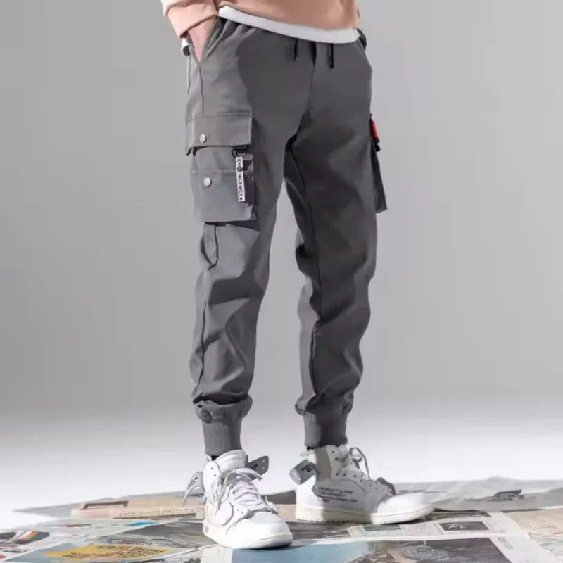 Pantalon jogging homme – Ample, multi-poches, cordon de serrage, streetwear, fitness et plein air