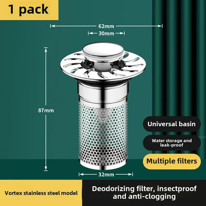 Filtre de Vidange d'Évier de Sol, Noyau Pop-up, Filtre Anti-décennie age, Accessoires de Cuisine