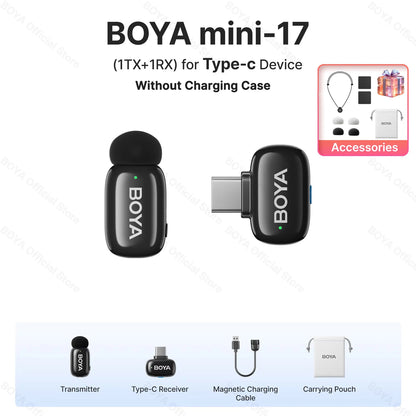Micro Sans Fil BOYA Lavalier Mini, Enregistrement Audio/Vidéo .