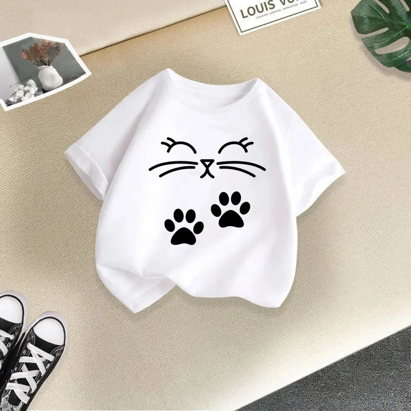 T-Shirt Fille/ Garçon – Manches Courtes Col Rond Été