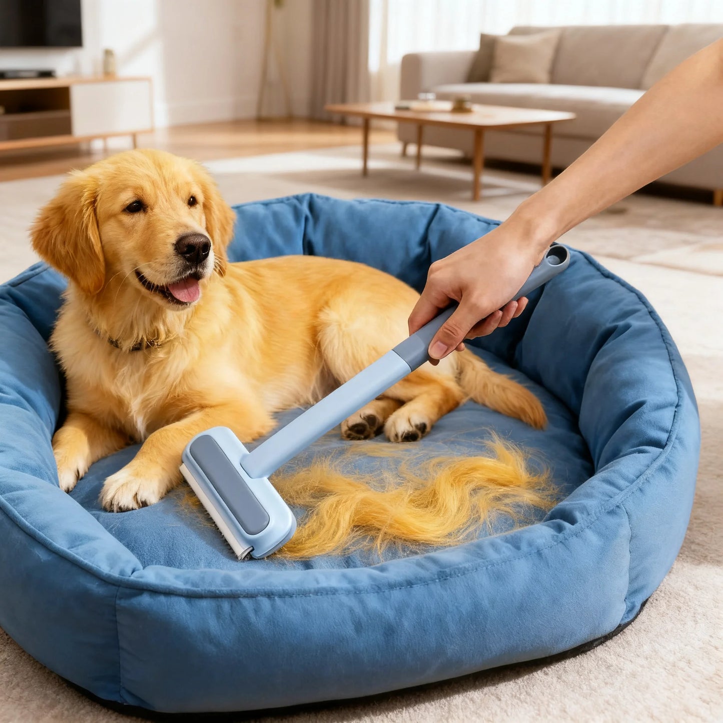 Brosse d'épilation multi-usages pour chat et chien, nettoyeur de fourrure pour tapis, lit, accessoire de toilettage pour animaux de compagnie