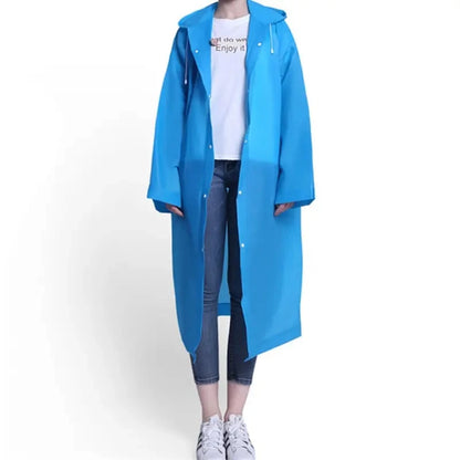 Poncho Imperméable Épais Non Jetable pour Adultes  – Poncho à Capuche avec Manches Longues, Équipement de Pluie Portable et Durable pour Randonnée en Plein Air