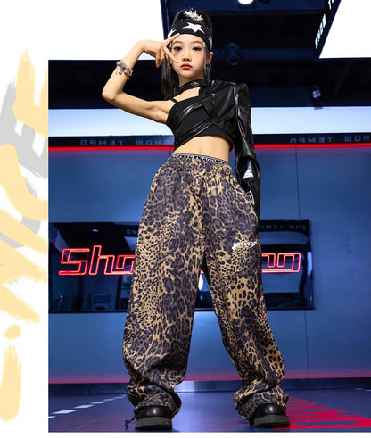 Vêtements Hip Hop Fille, T-shirt Court et Pantalon Cargo .