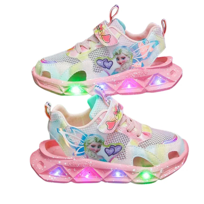 Sandales sport enfants Frozen dessin animé, mesh respirant, antidérapantes