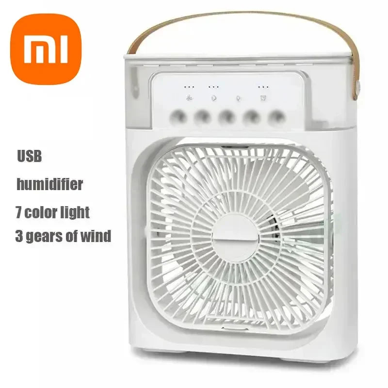 Xiaomi Ventilateur 3-en-1 Portable avec Veilleuse LED, Refroidisseur d'Air réglable pour Maison et Bureau .