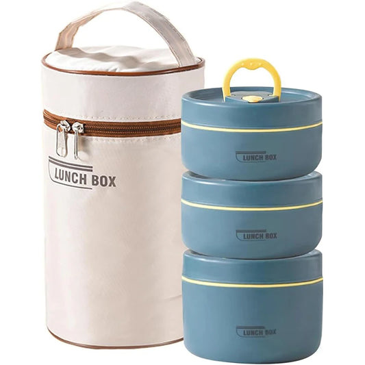 Ensemble lunch box isotherme portable, 3 récipients empilables, enfants/adultes .