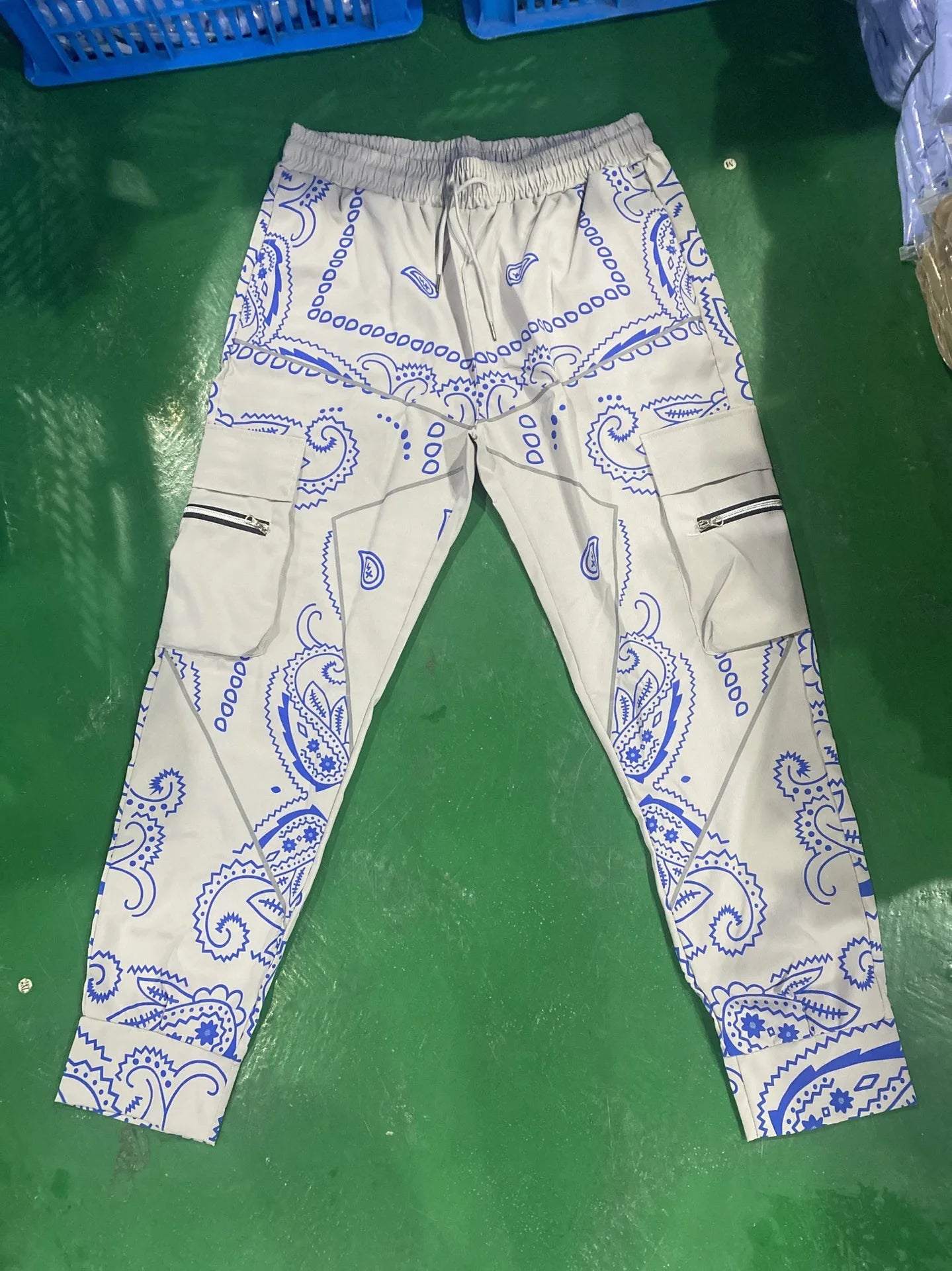 Pantalon Cargo Homme Imprimé Tendance, Coupe Ample, Mode Streetwear 4 Saisons.