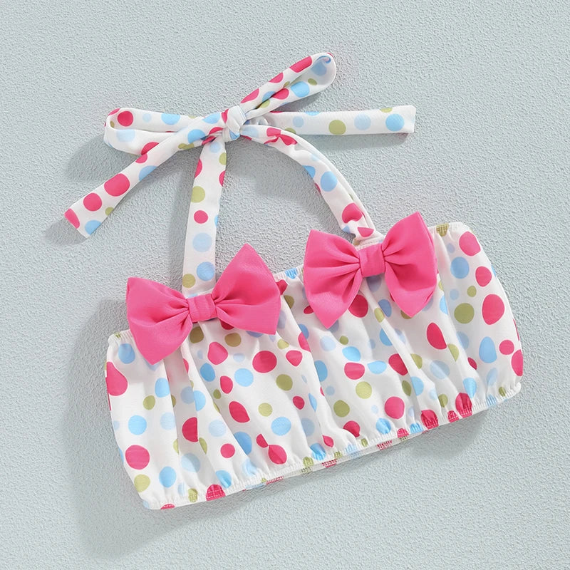 Set maillot de bain fille 4 pcs – avec bonnet & manteau (2‑6 ans)