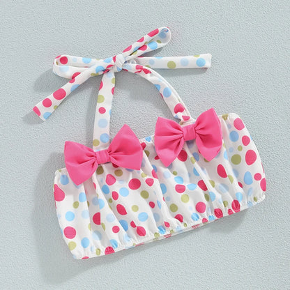 Set maillot de bain fille 4 pcs – avec bonnet & manteau (2‑6 ans)