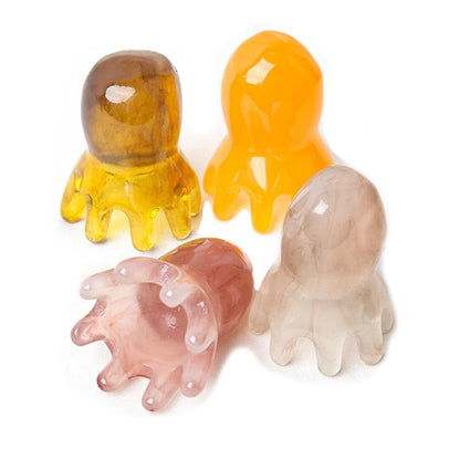 Peigne poulpe en résine naturelle – dents larges, massage cuir chevelu & thérapie capillaire