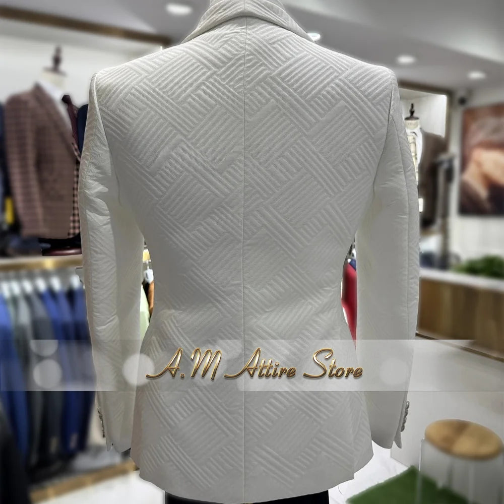 Costume Homme 3 Pièces Noir Rayé – Blazer, Gilet, Pantalon Élégant