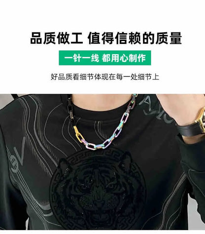 Pull Léger Homme – Col Rond, Manches Longues, Haut de Base Style Américain, Luxe décontracté, Nouveau Design