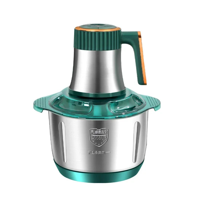 Hachoir à viande électrique 5L acier inox, multifonction hachage légumes mélange cuisine