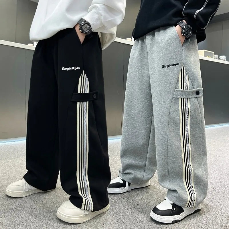 Pantalon décontracté garçon en coton – 110-170 cm