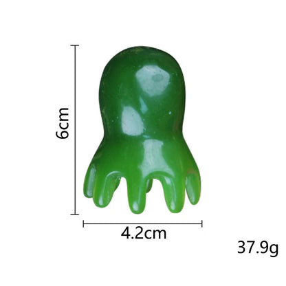 Peigne poulpe en résine naturelle – dents larges, massage cuir chevelu & thérapie capillaire