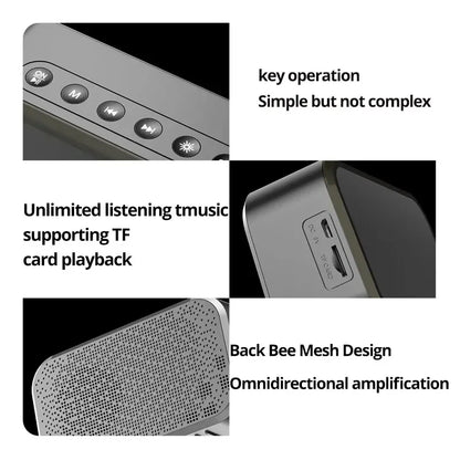 Réveil numérique LED Bluetooth miroir - radio, température, bureau