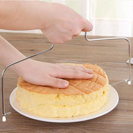 Coupe-gâteau à Double fil, trancheur réglable à 2 lignes en acier inoxydable, outils de cuisson, nouveau diviseur de pain au beurre, couteau à pâtisserie de cuisine