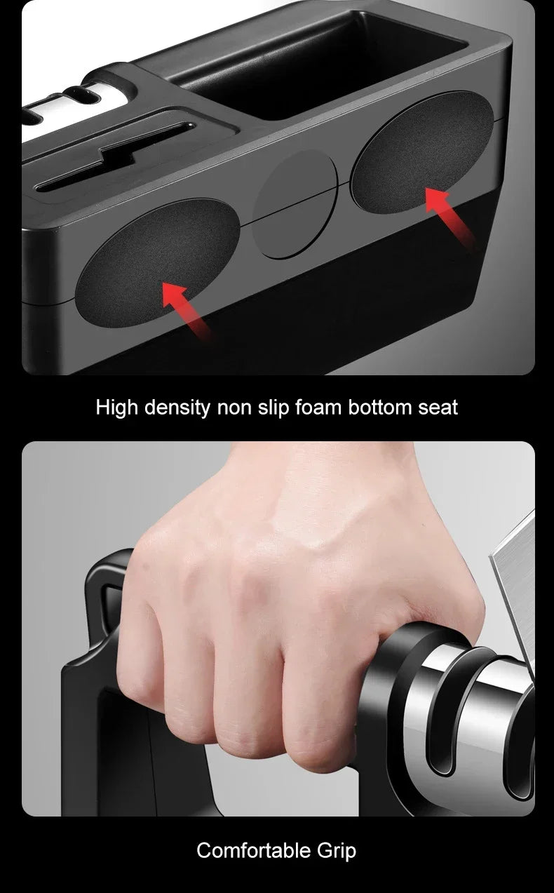 Affûteur manuel professionnel 3 étapes – carbure de tungstène & diamant, style japonais, couteaux/ciseaux de cuisine