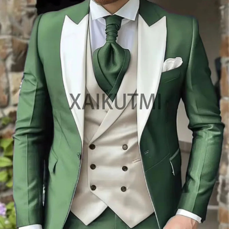 Costume homme 3 pièces violet, élégant, blazer boutonnage simple, mariage luxe .