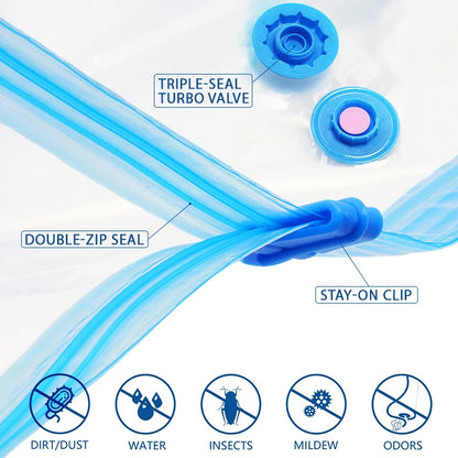 Lot 3 sacs rangement sous vide﻿– hermétiques, peu encombrants, pour couettes, vêtements, literie