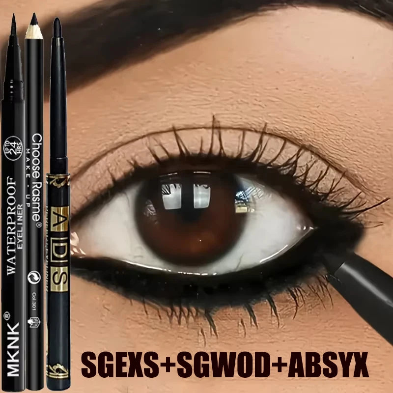 Eyeliner Noir Imperméable – Pack 3 Pièces