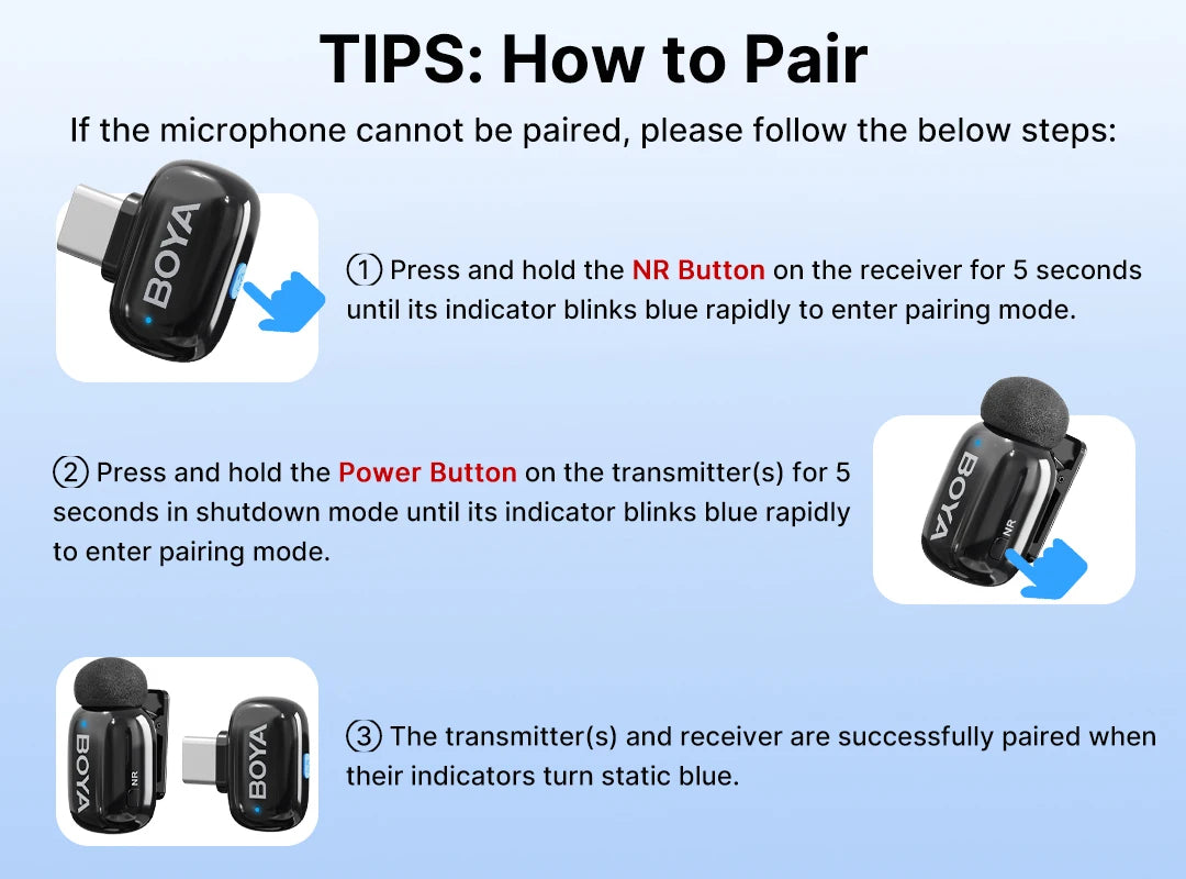 Micro Sans Fil BOYA Lavalier Mini, Enregistrement Audio/Vidéo .