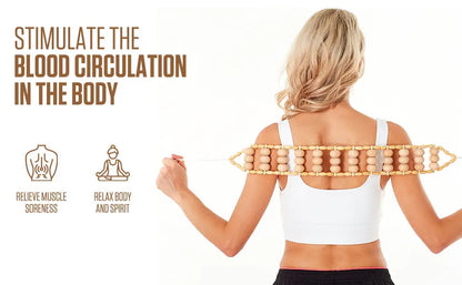 Rouleau de Massage Bois – Soulagement Musculaire, Sculpture du Corps .