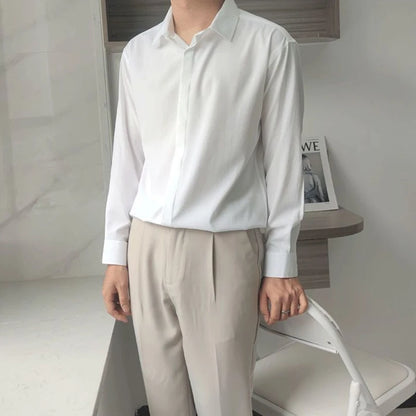 Chemises décontractées de bureau à col rabattu, style estival