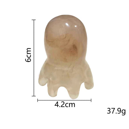 Peigne poulpe en résine naturelle – dents larges, massage cuir chevelu & thérapie capillaire